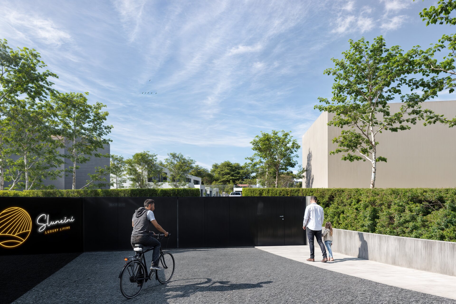 Vjezd do projektu Sluneční.