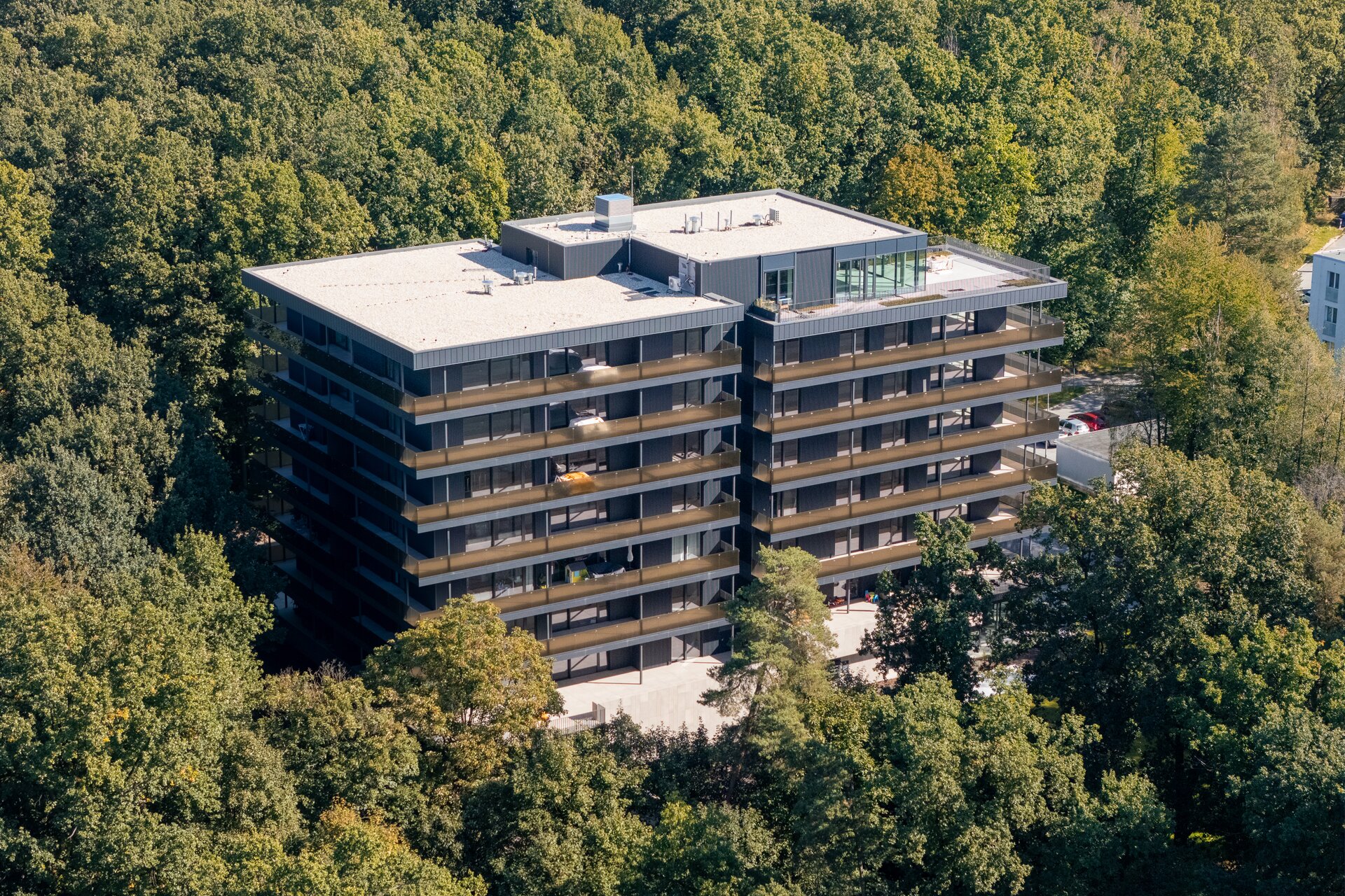 Letecký snímek - jižní pohled