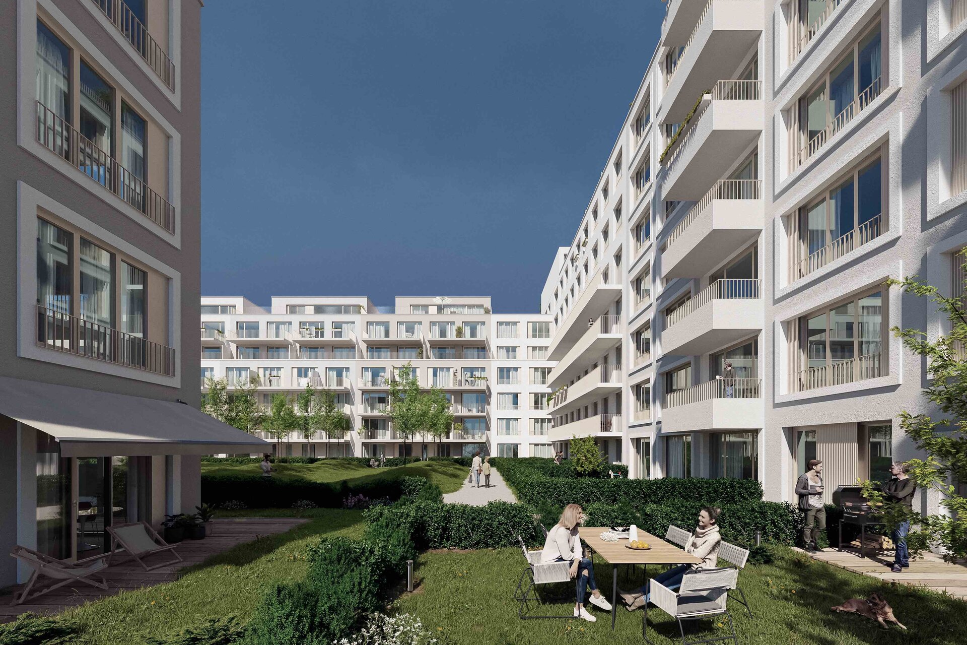 Zelený vnitroblok bloku B