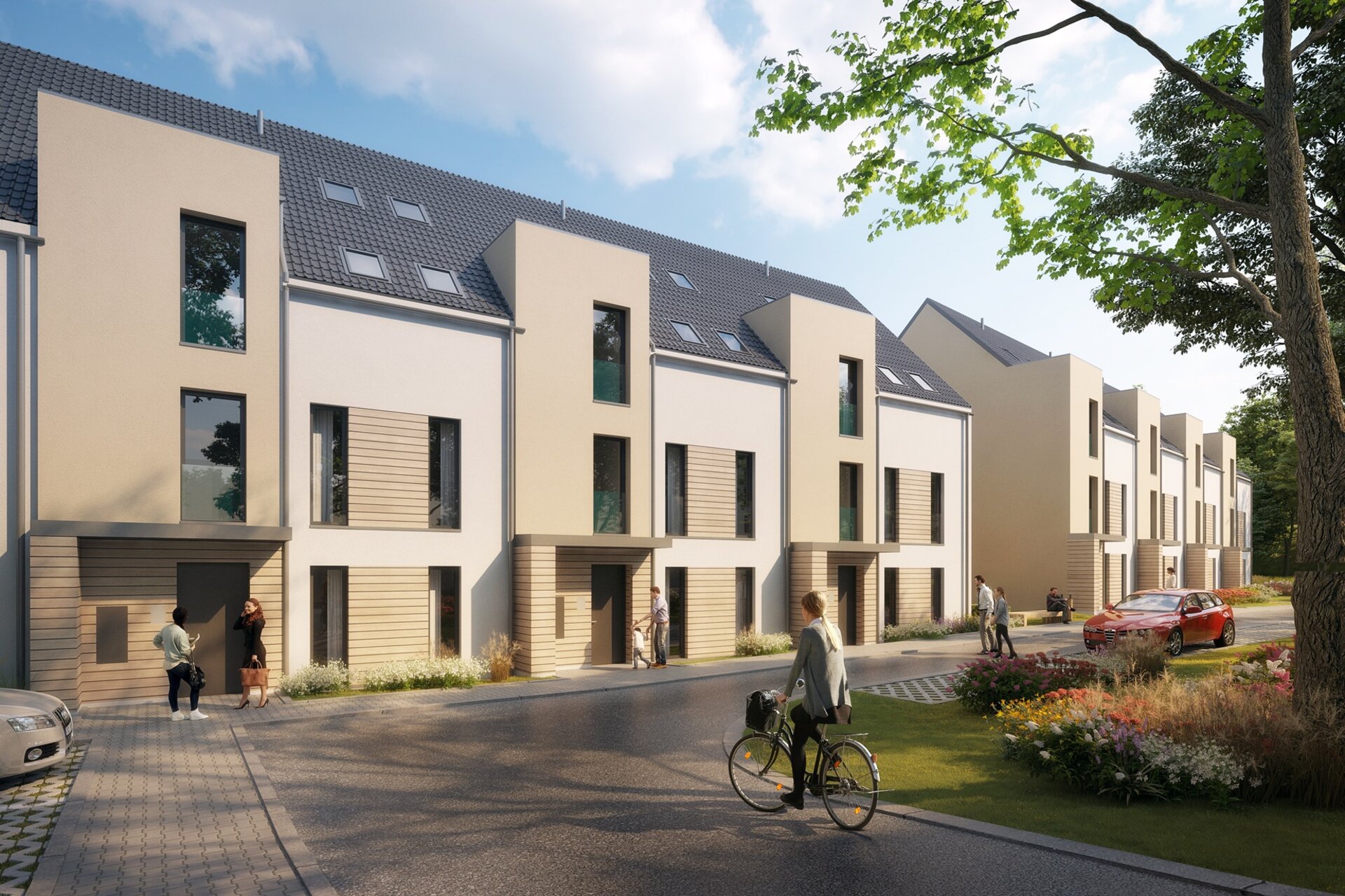 Byty Borovského - pohled z ulice Byty Borovského - pohled z ulice