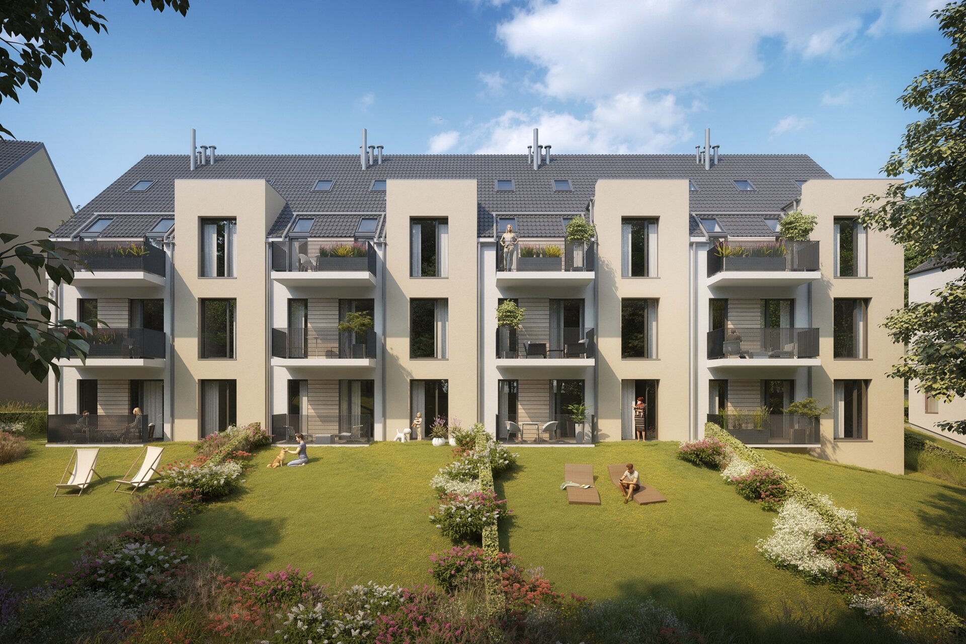 Byty Borovského - jihovýchodní pohled Byty Borovského - jihovýchodní pohled