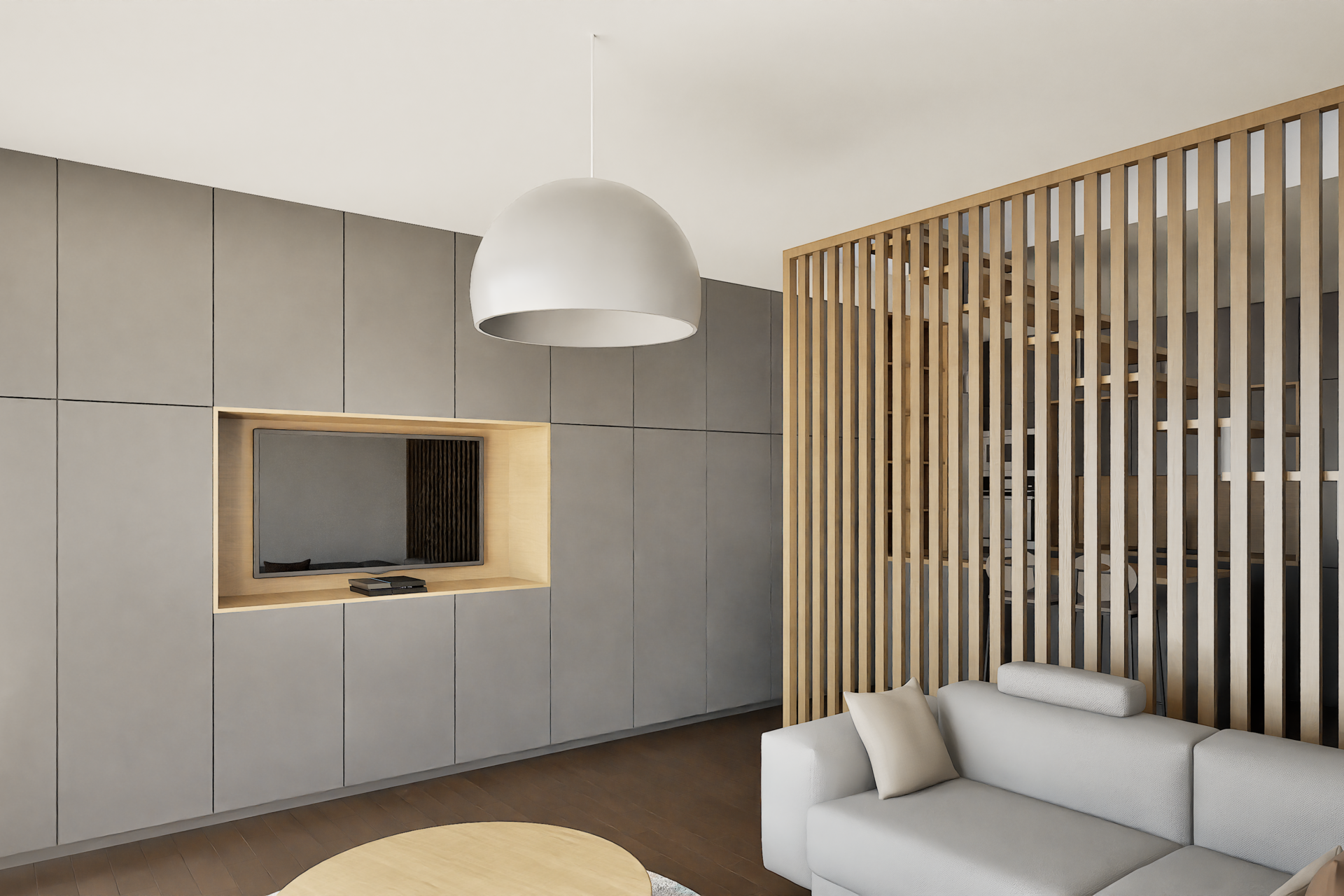 vizualizace interiéru - obývací část