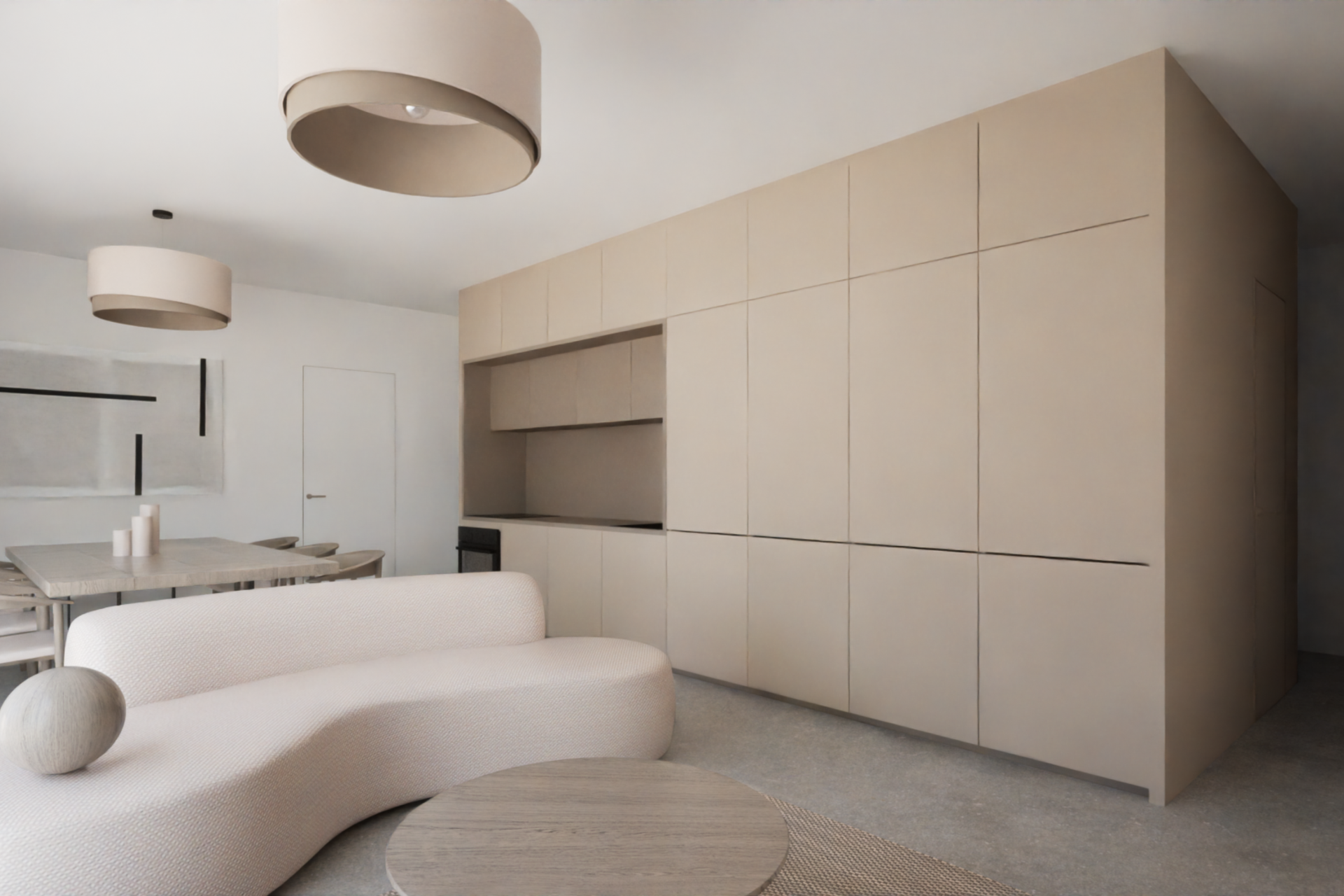 vizualizace interiéru - hlavní obytný prostor vizualizace interiéru - hlavní obytný prostor