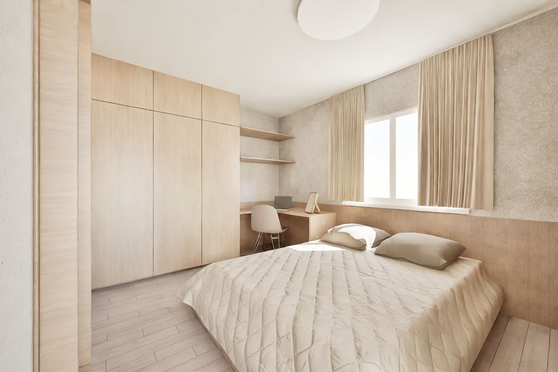 vizualizace interiéru - ložnice