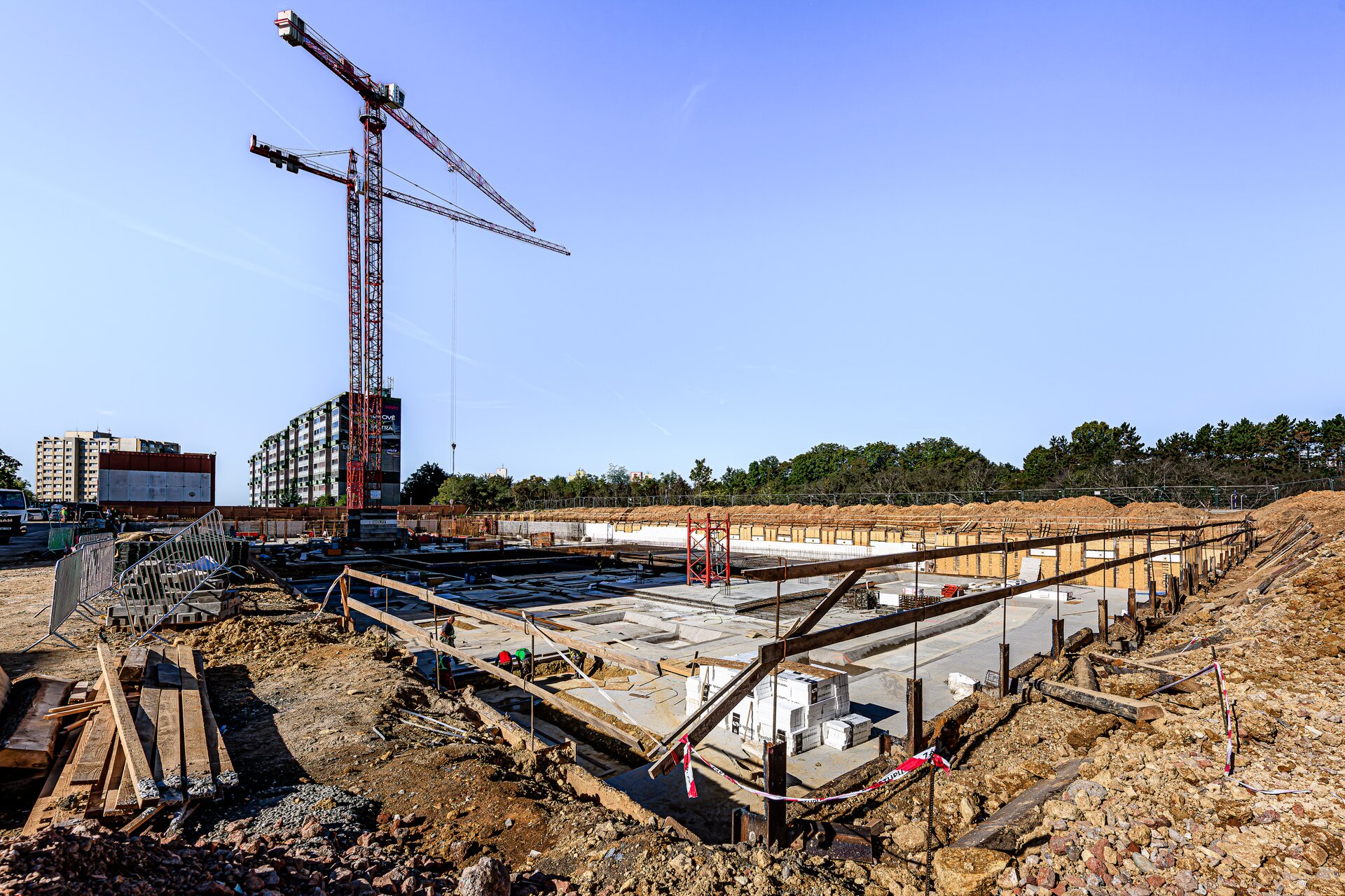 Foto z procesu stavby, září 2025