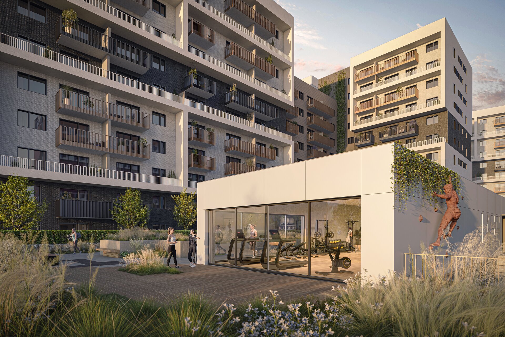 Pohled na tělocvičnu a prostor pro aktivity