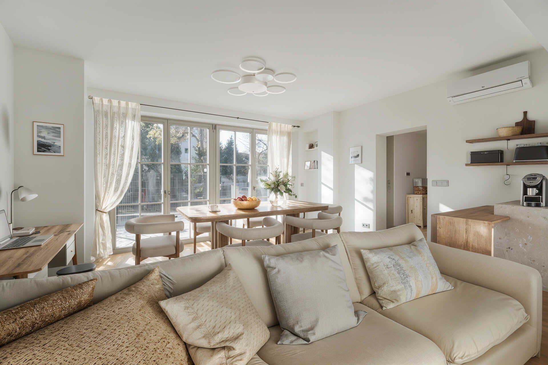 Obývací pokoj v prvním nadzemním podlaží