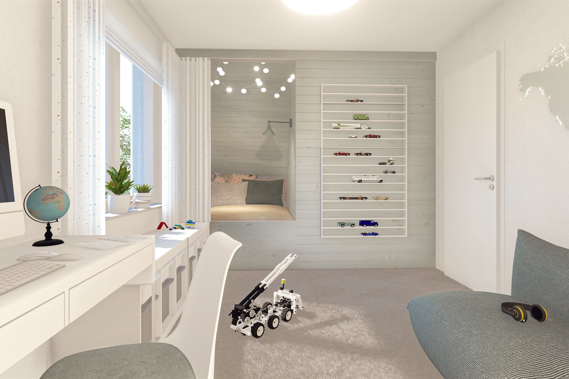 Chlapecký pokoj v patře