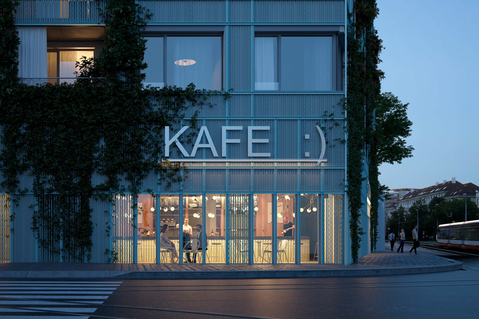 Díky živému obchodnímu parteru a osobitému vzhledu se Anilinka stává přirozenou dominantou čtvrti a přispívá k oživení sousedského života