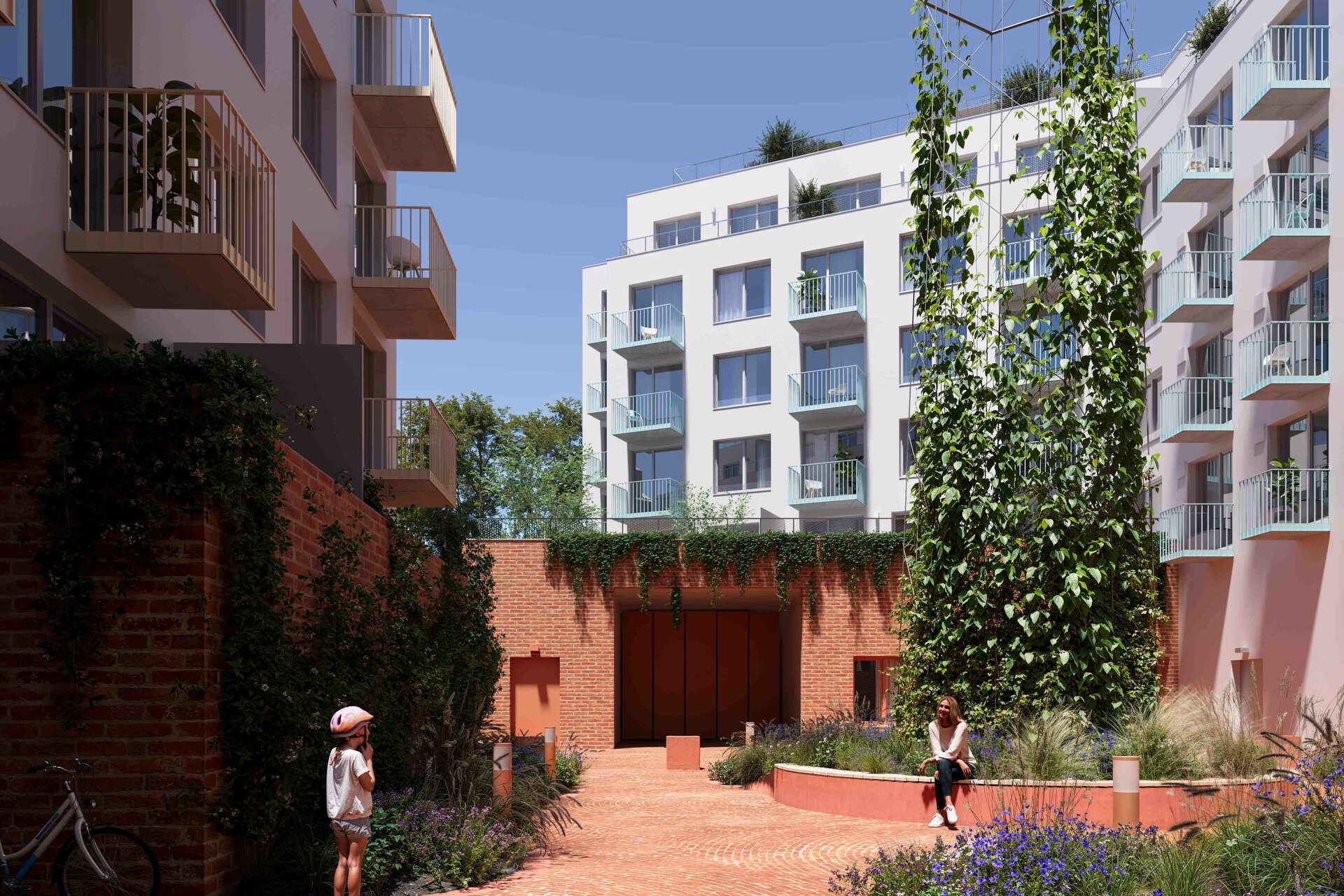 Dnes už zbořený komín se na místo vrací v podobě zelení porostlé siluety